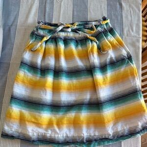 GAP Multicolor Striped A-Line Skirt
